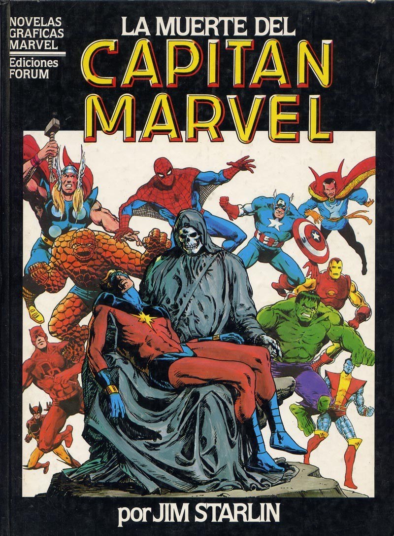 Portada ampliada de LA MUERTE DEL CAPITAN MARVEL