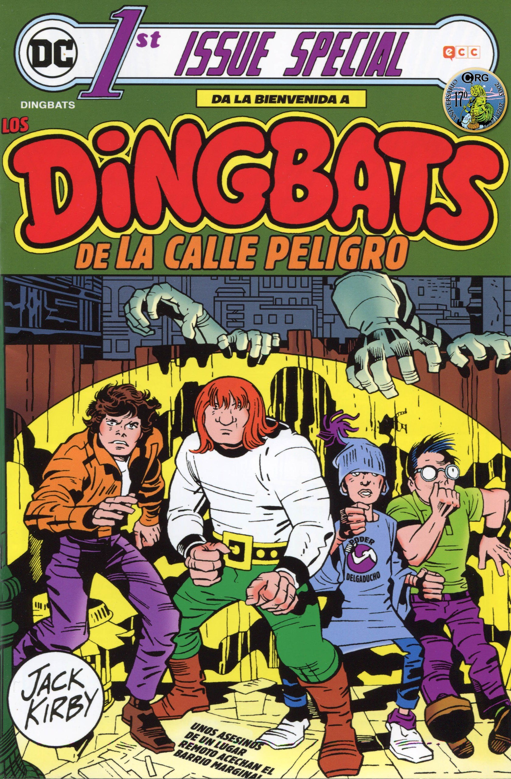 Portada ampliada de Los Dingbats de la Calle del Peligro - Jack Kir