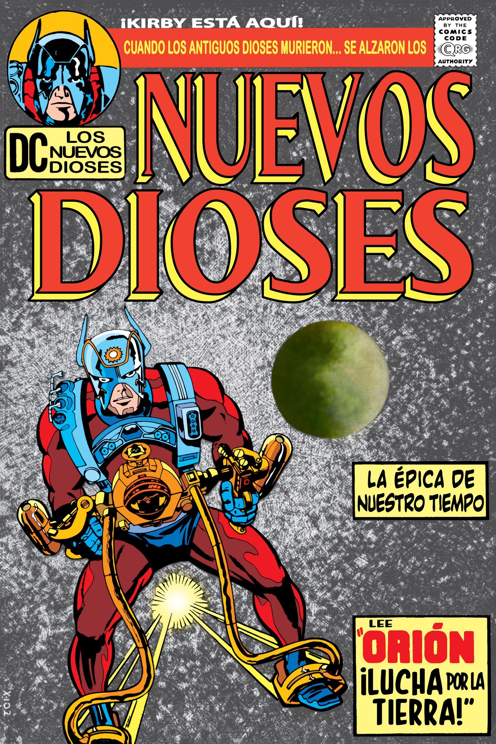 Portada ampliada de Los Nuevos Dioses de Jack Kir