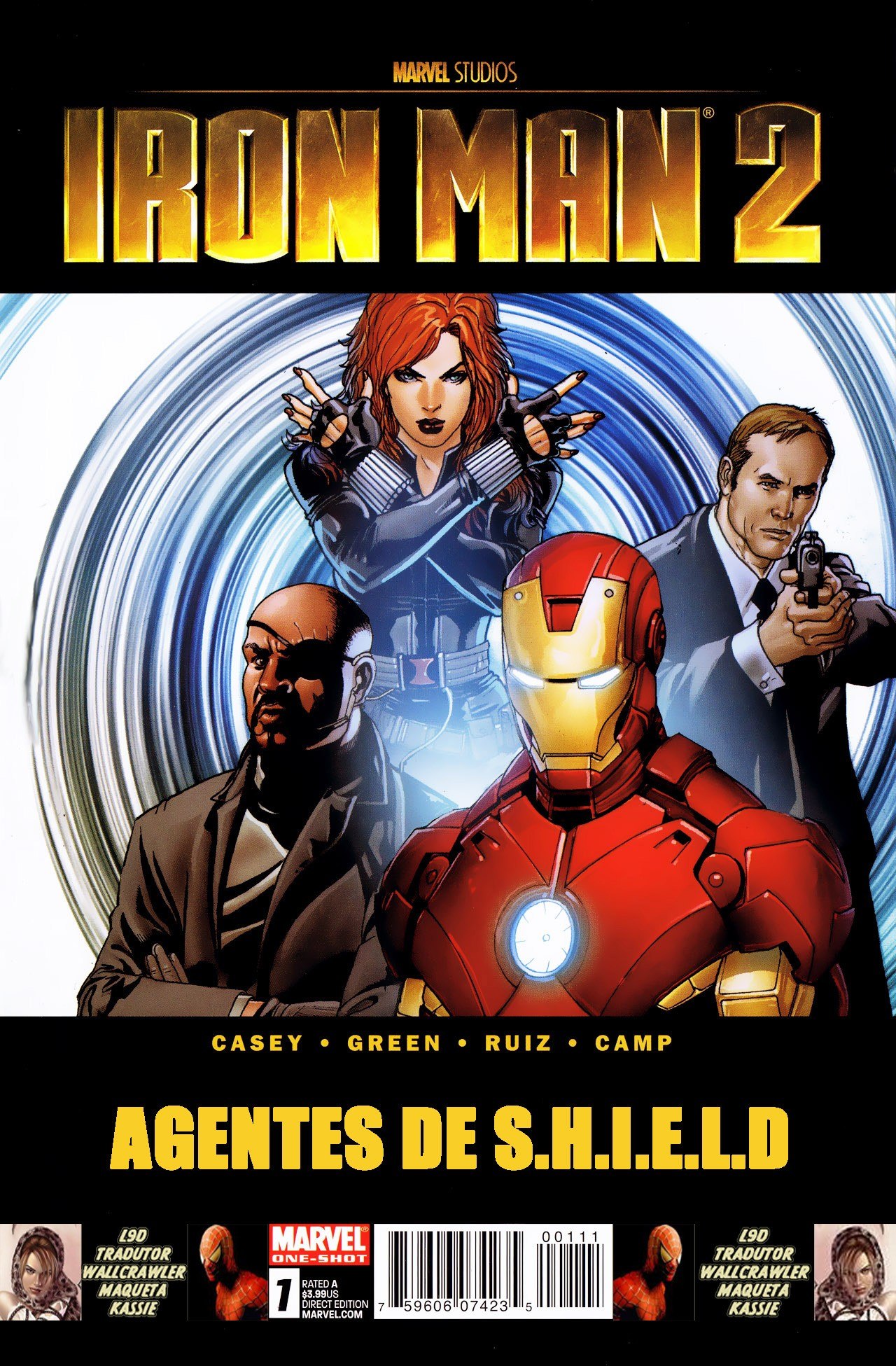 Portada ampliada de Marvel Estudios - Iron Man 2 - Agentes de SHIELD (Wallcrawler y Kassie)
