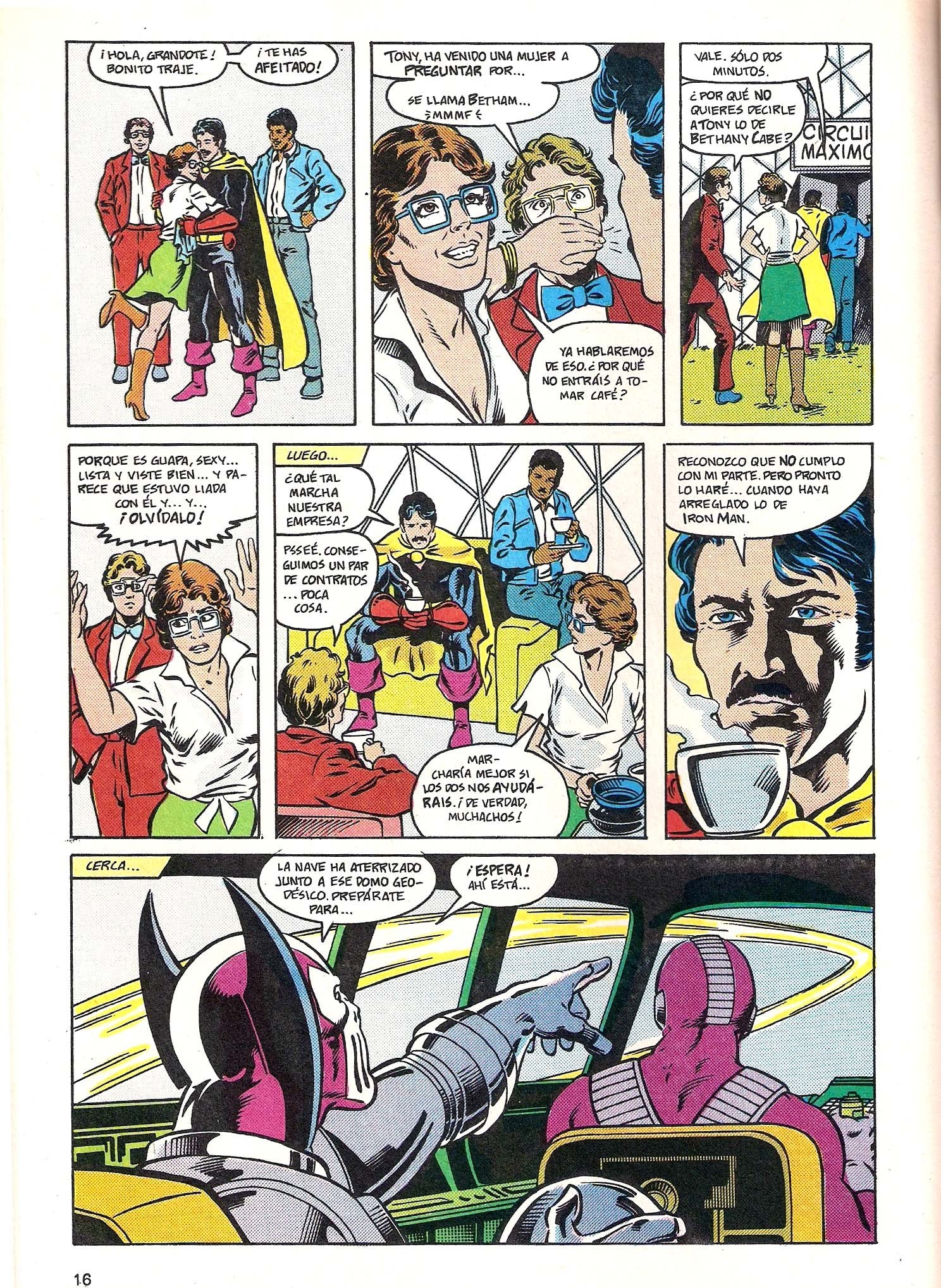 Portada ampliada de Paginas faltantes Iron Man - Capitan Marvel Marvel Two-In-One