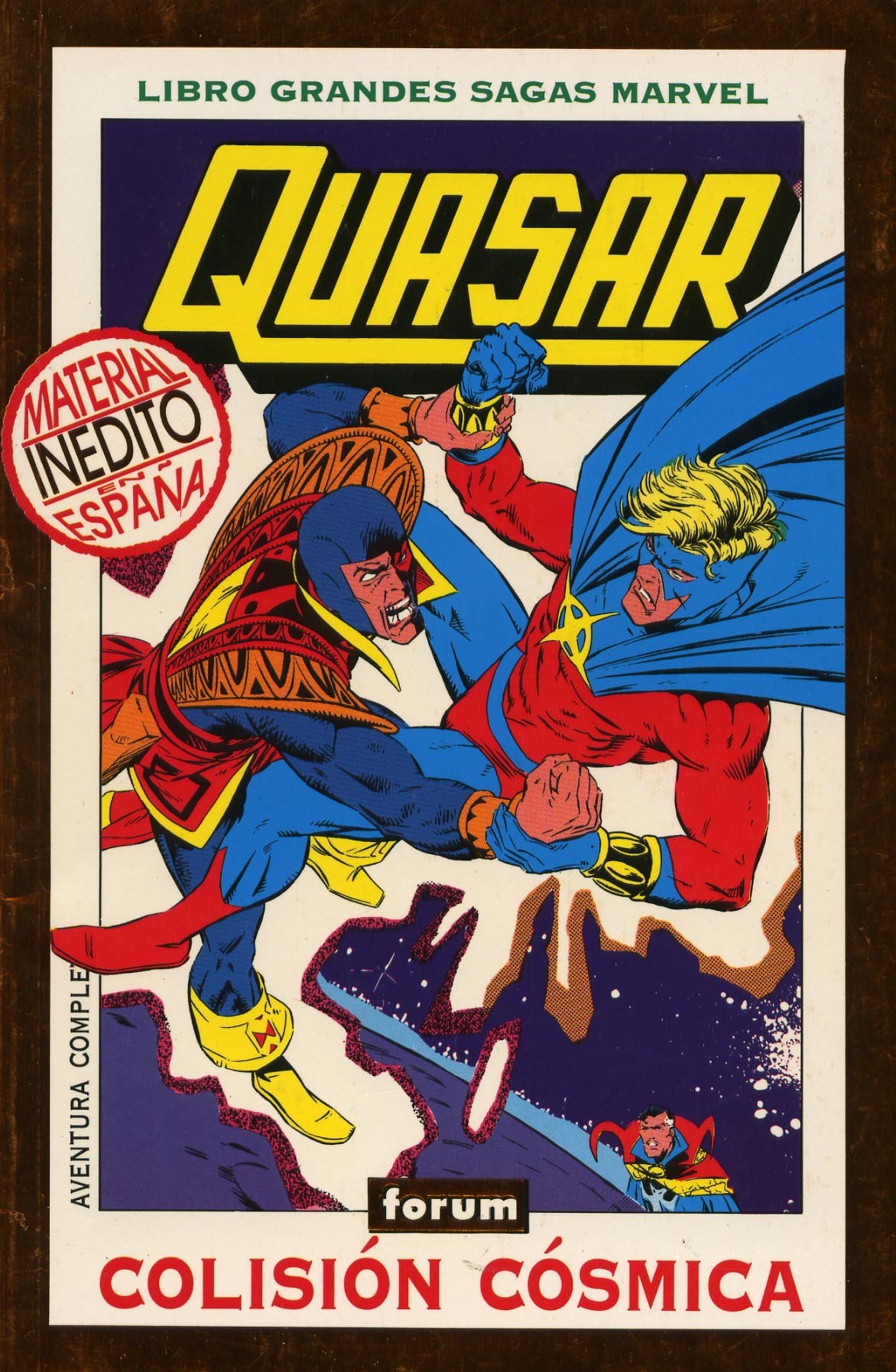 Portada ampliada de Quasar - Colision Cosmica - Grandes Sagas (Thanos)