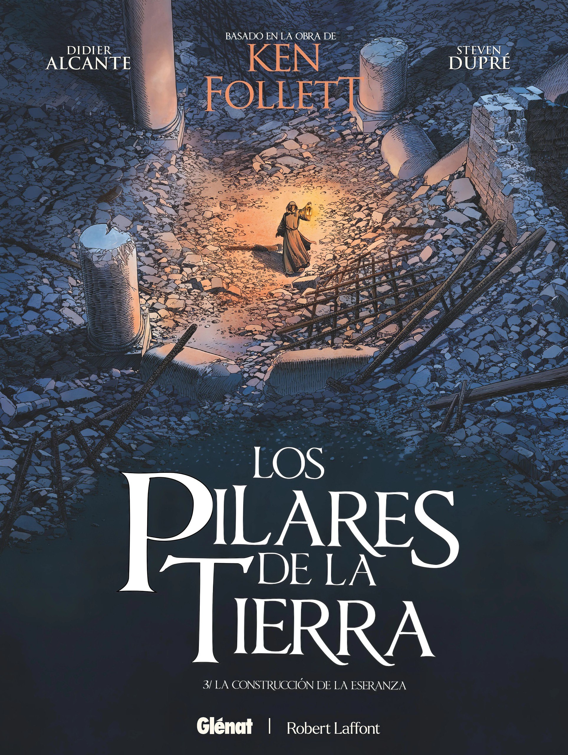 Portada ampliada de Los Pilares de la Tierra