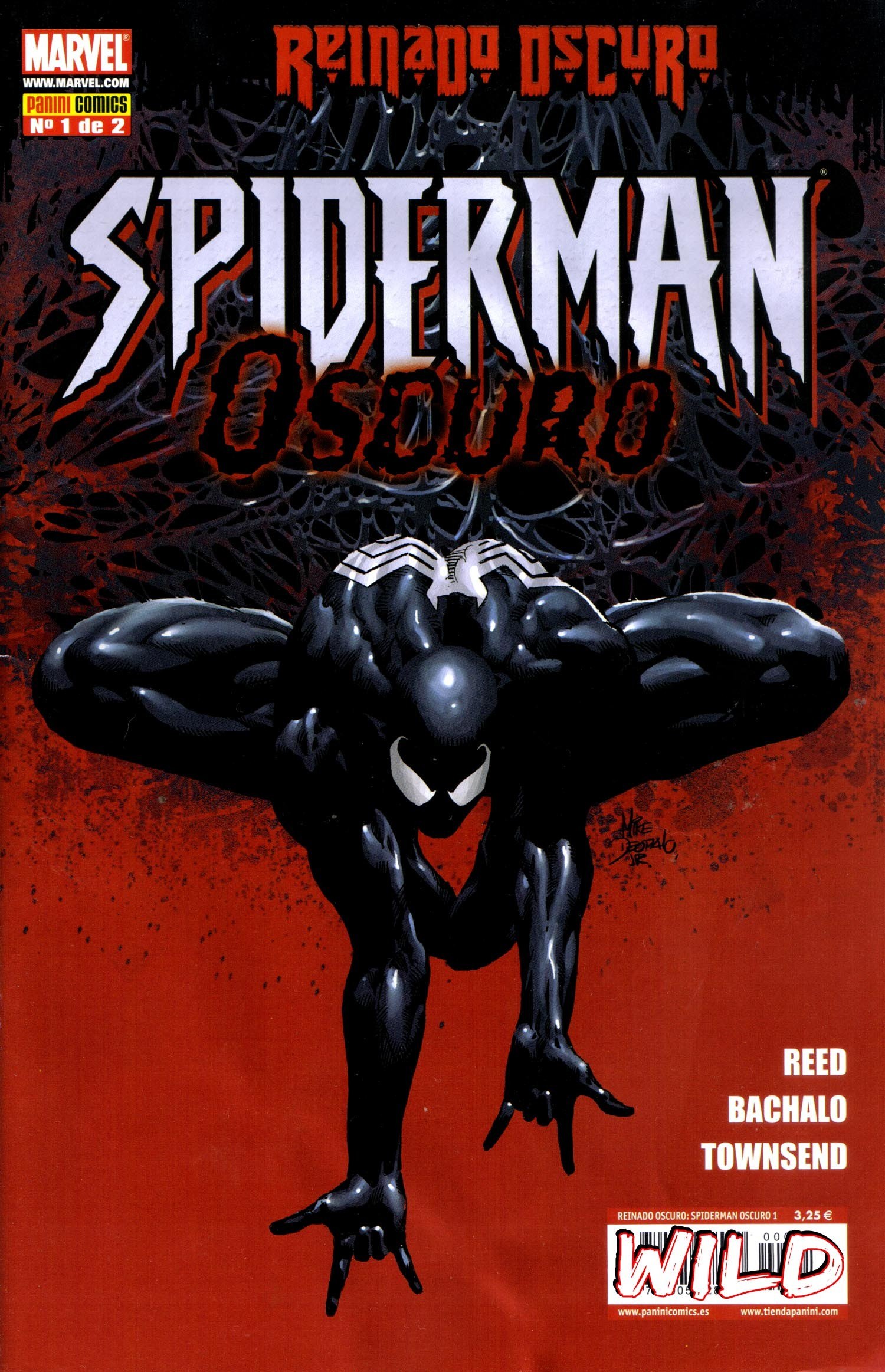 Portada ampliada de Spiderman Oscuro