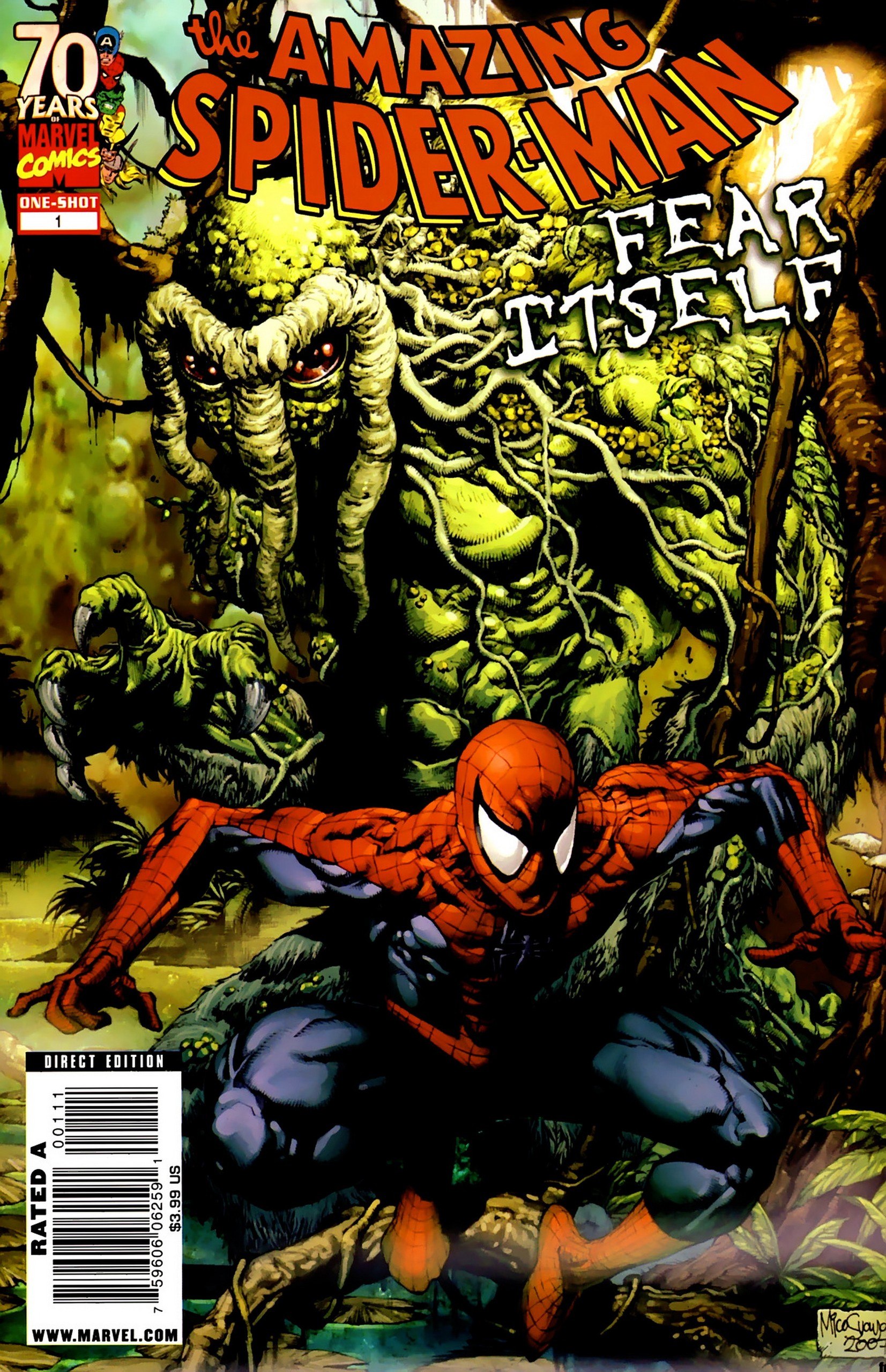 Portada ampliada de The Amazing Spider-Man: Fear Itself