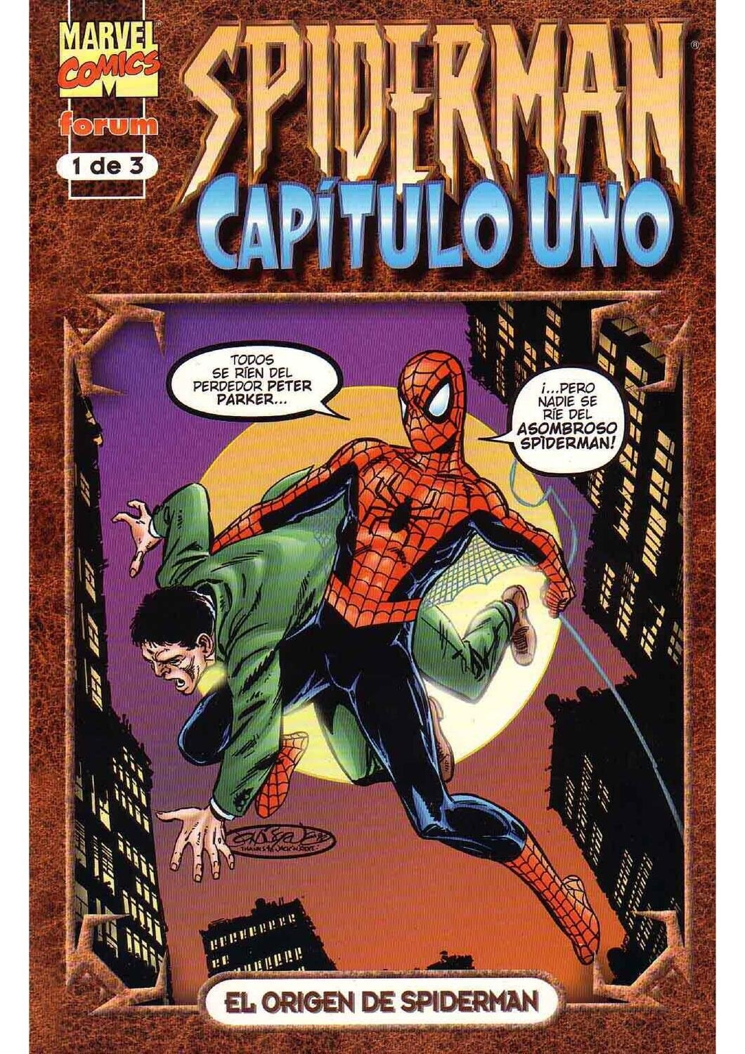 Portada ampliada de SPIDERMAN CAPÍTULO UNO