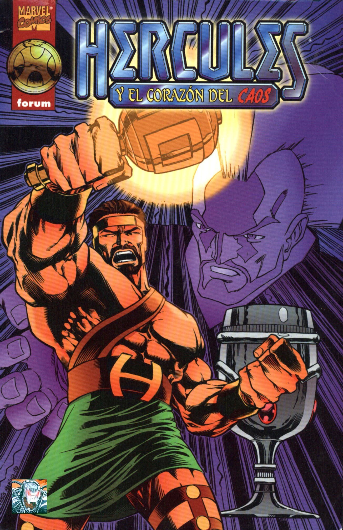 Portada ampliada de HERCULES Y EL CORAZÓN DEL CAOS