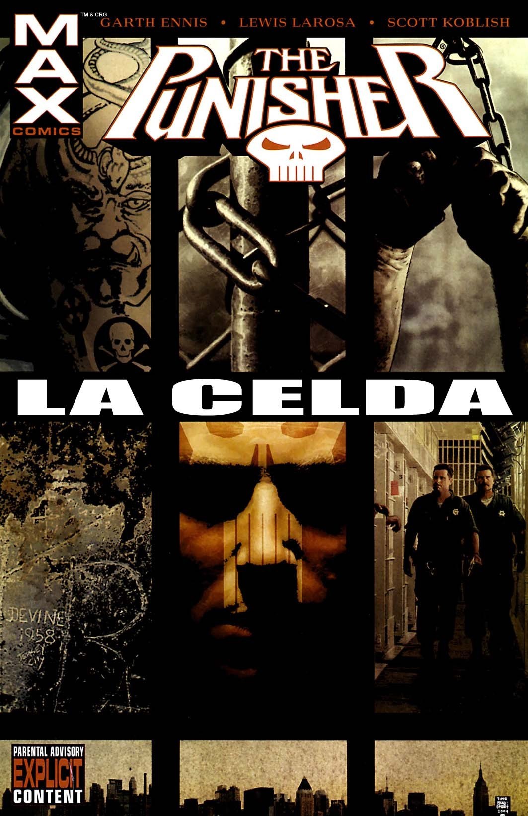 Portada ampliada de THE PUNISHER: LA CELDA