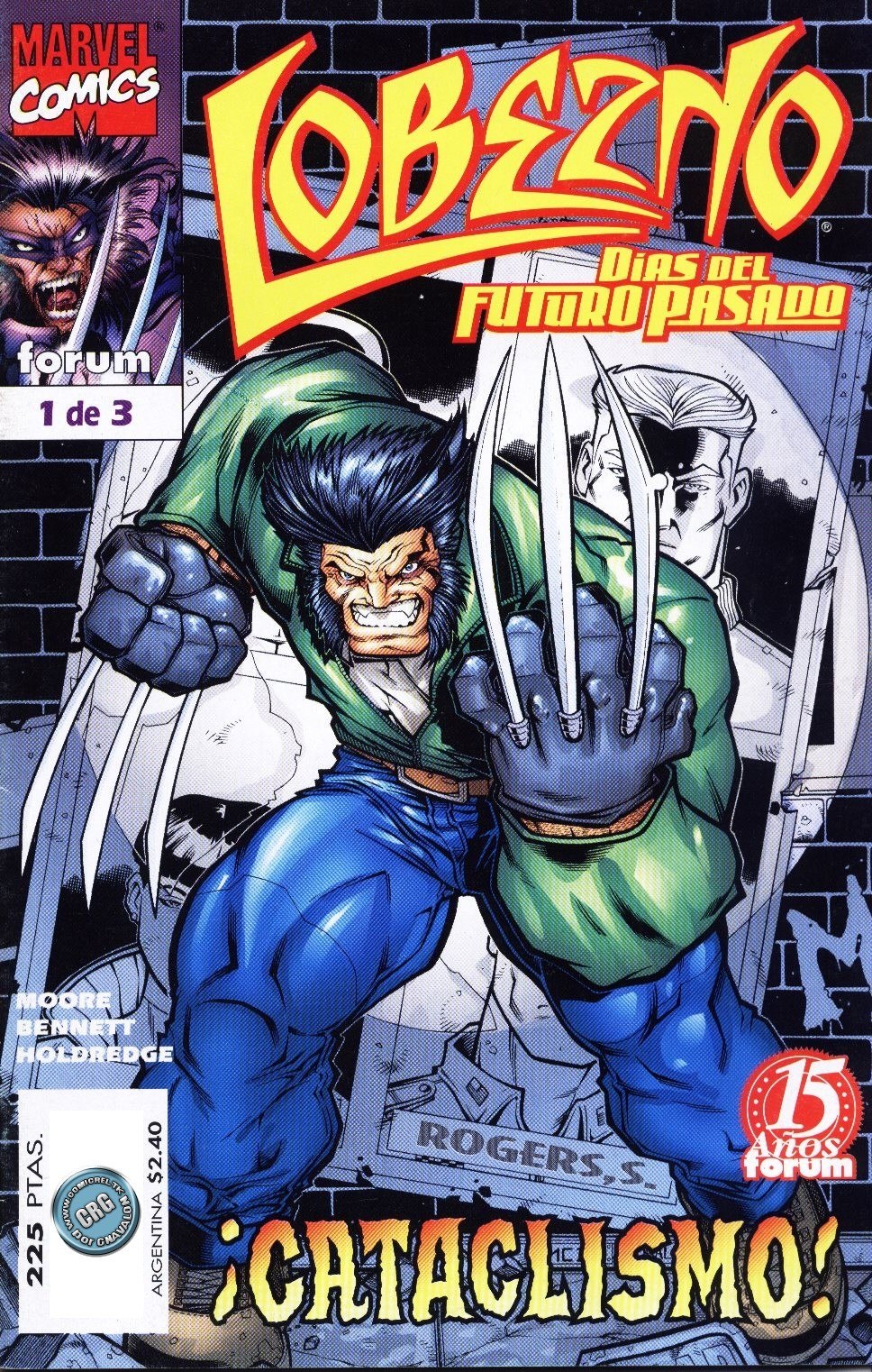 Portada ampliada de Lobezno: Días del Futuro Pasado