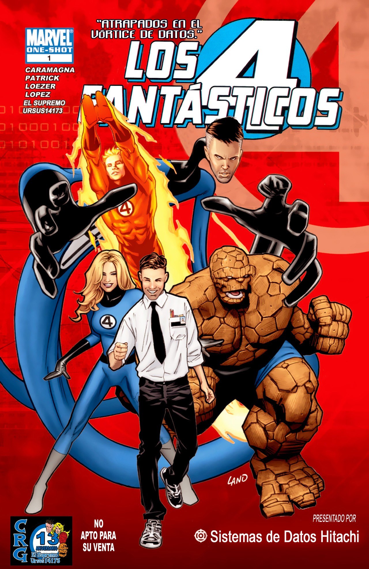 Portada ampliada de LOS 4 FANTÁSTICOS