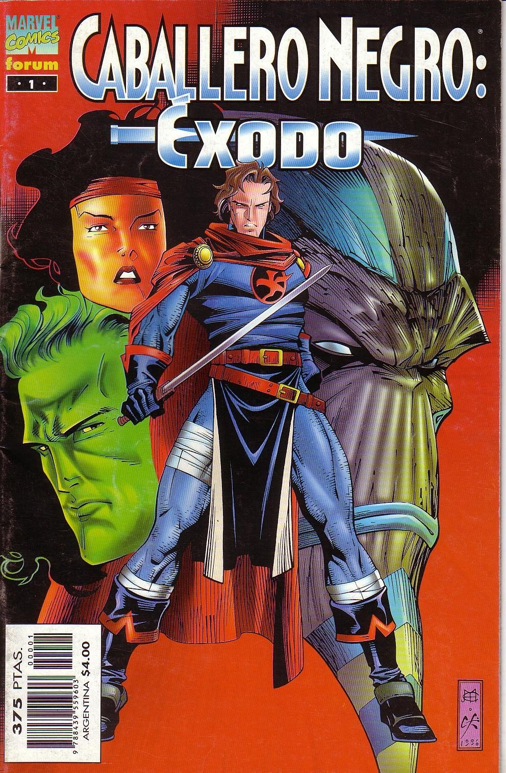 Portada ampliada de CABALLERO NEGRO: -EXODO