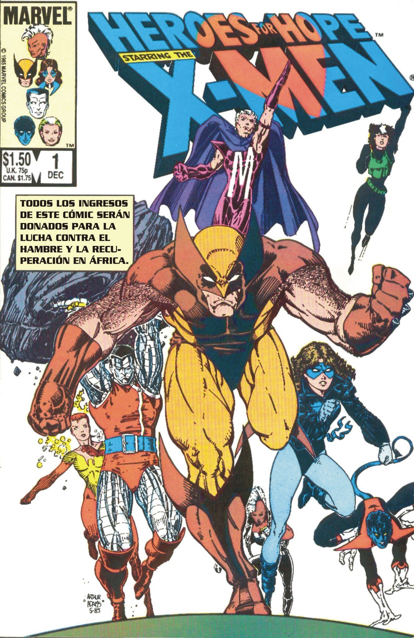 Portada ampliada de HEROES OF HOPE STARRING THE X-MEN