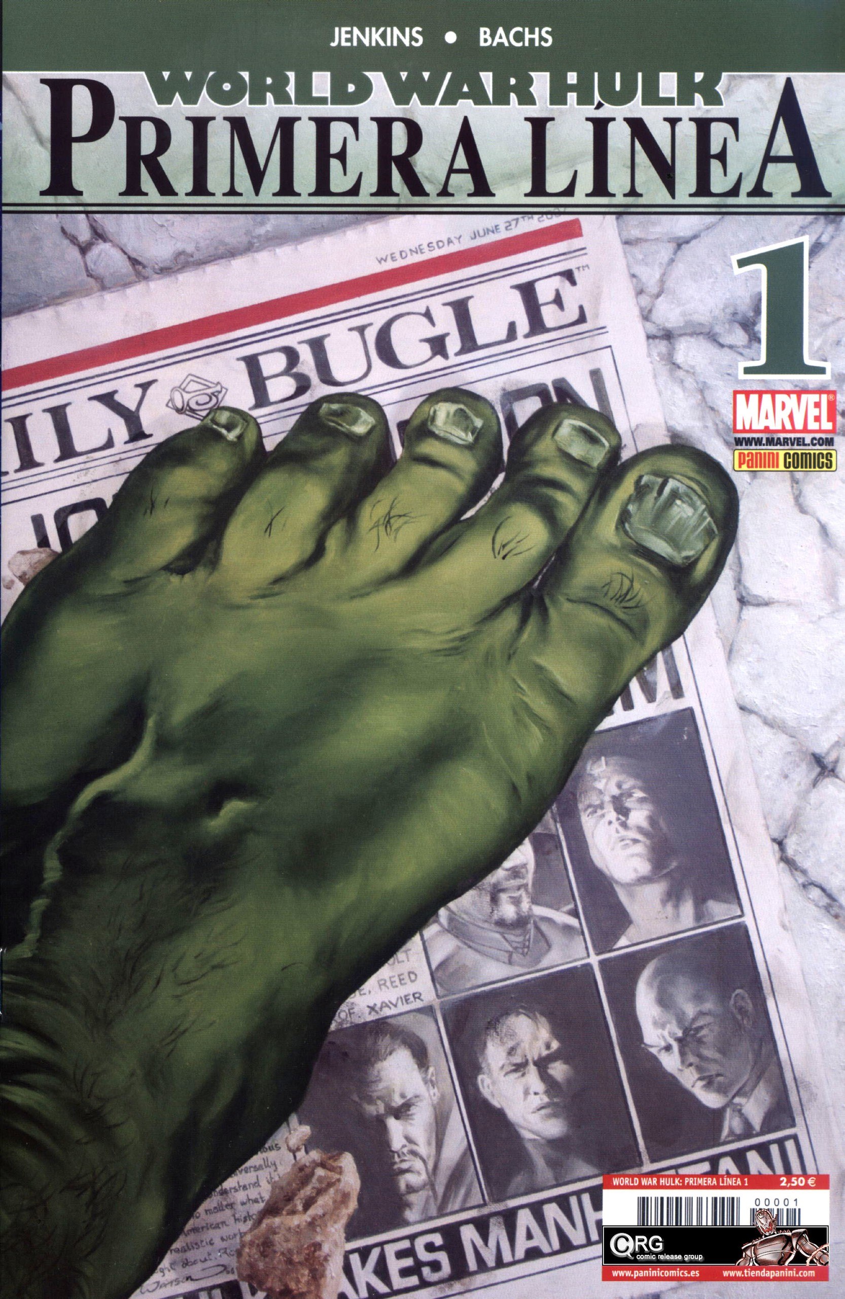 Portada ampliada de WORLD WAR HULK PRIMERA LINEA