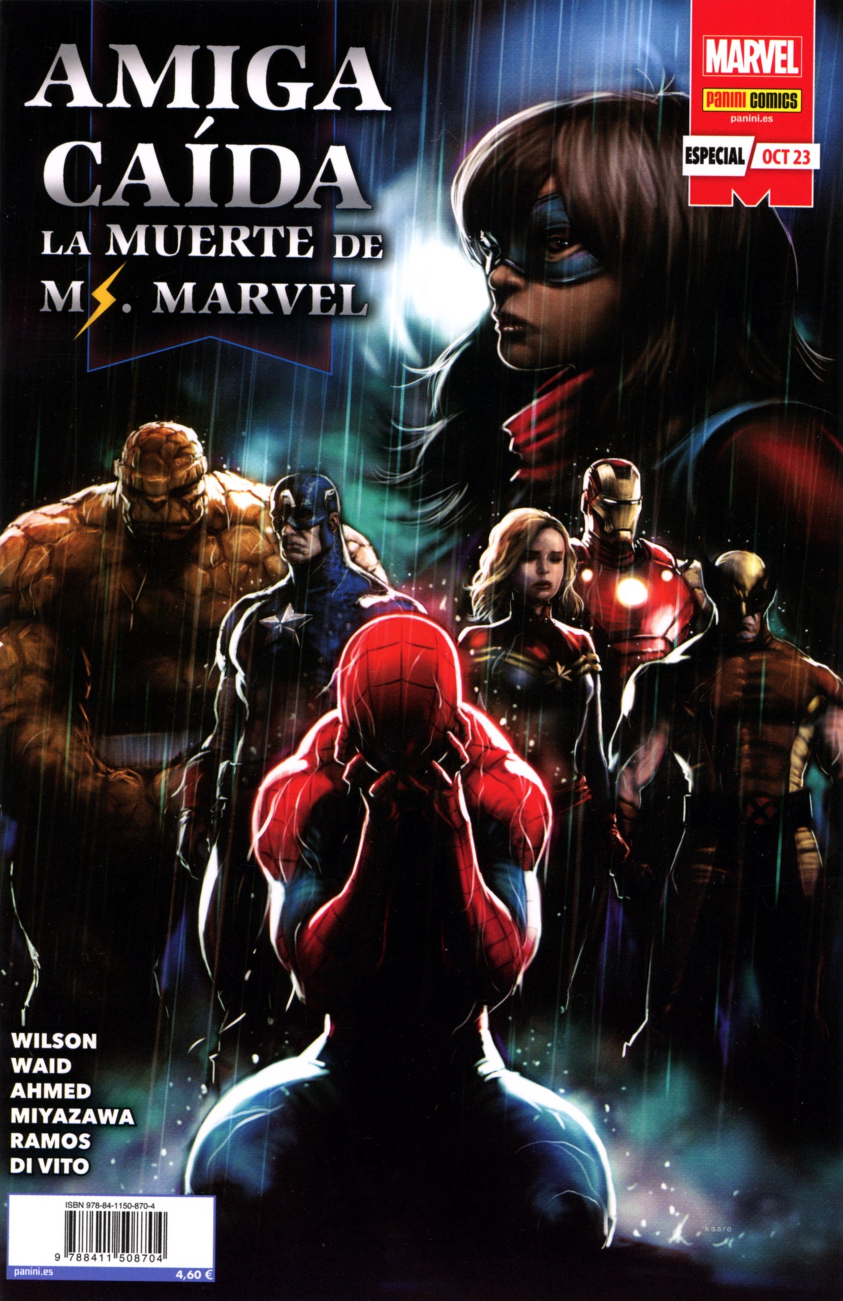 Portada ampliada de AMIGA CAÍDA LA MUERTE DE MS. MARVEL
