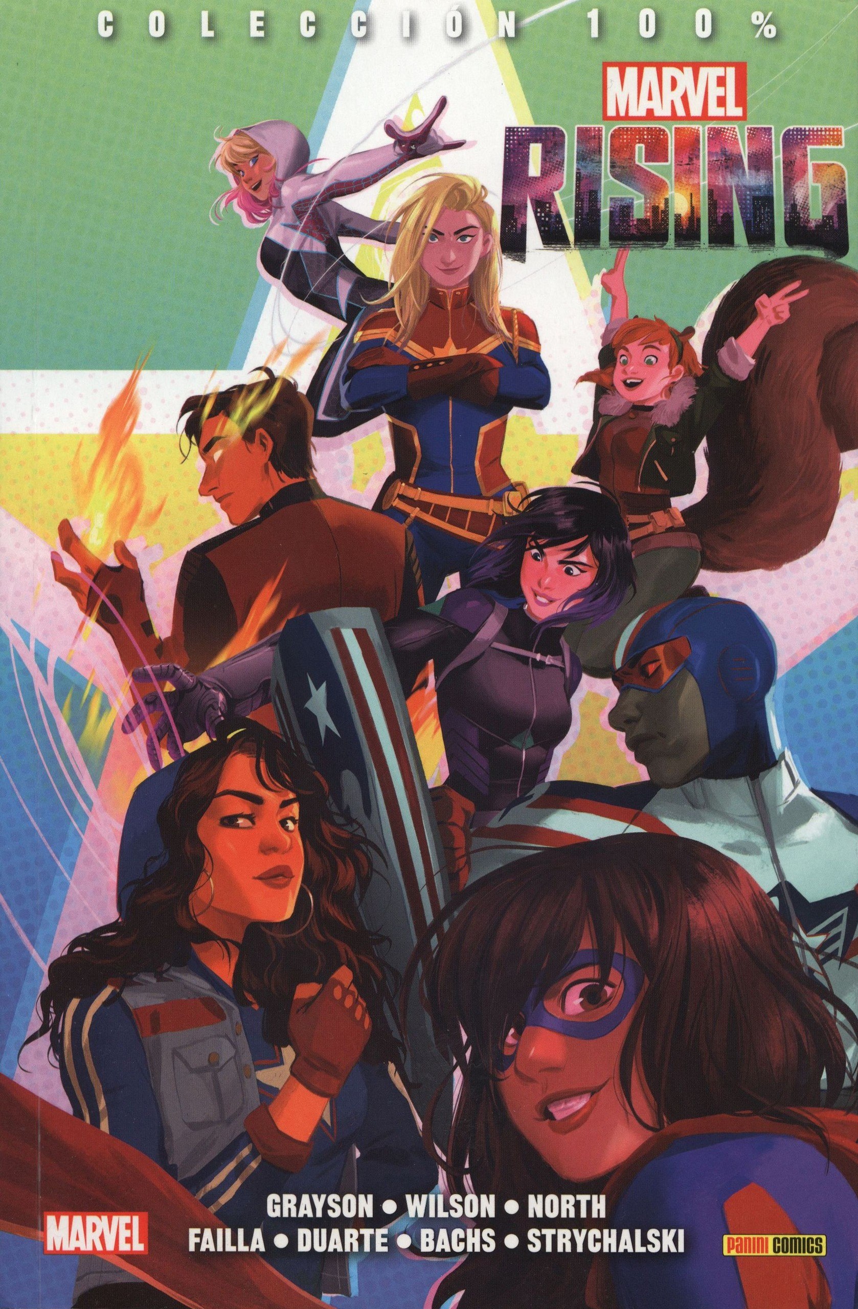 Portada ampliada de Marvel Rising