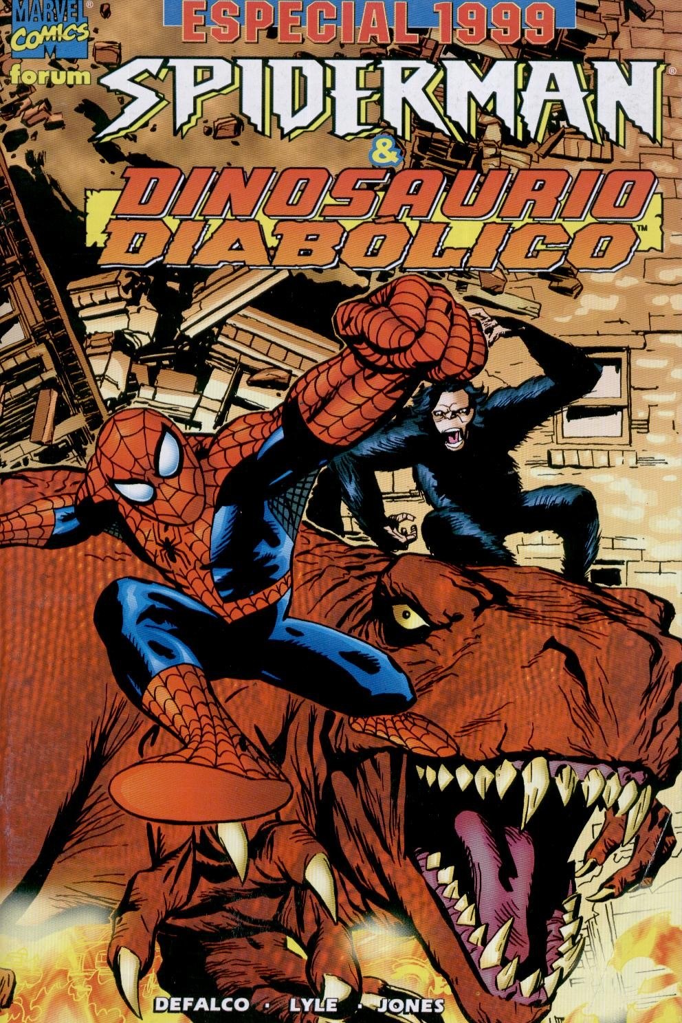 Portada ampliada de SPIDERMAN & DINOSAURIO DIABOLICO