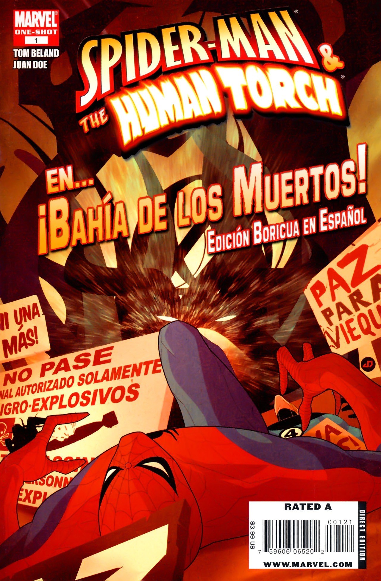 Portada ampliada de SPIDER-MAN & THE HUMAN TORCH