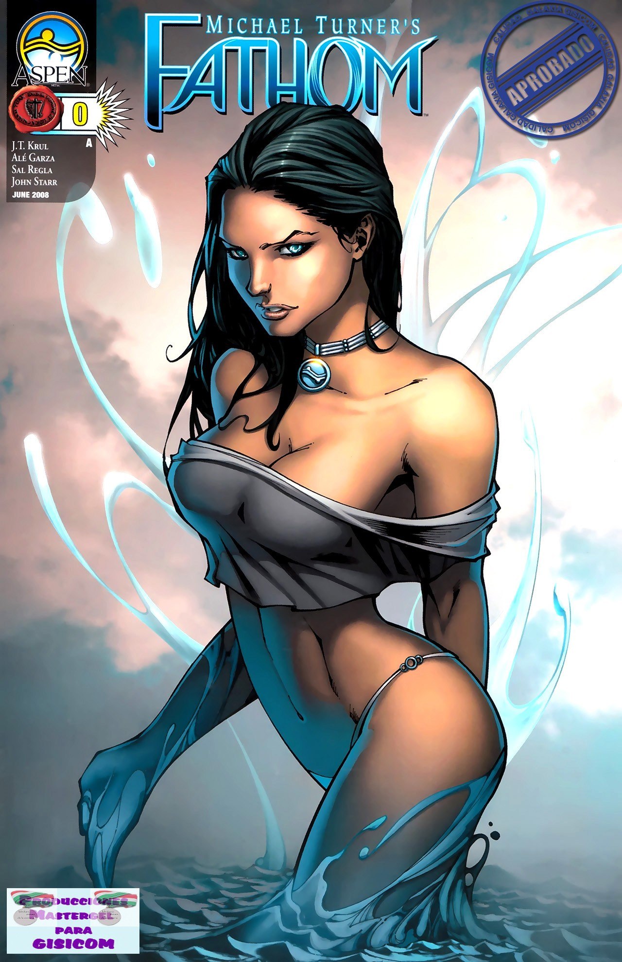 Portada ampliada de Michael Turner's Fathom