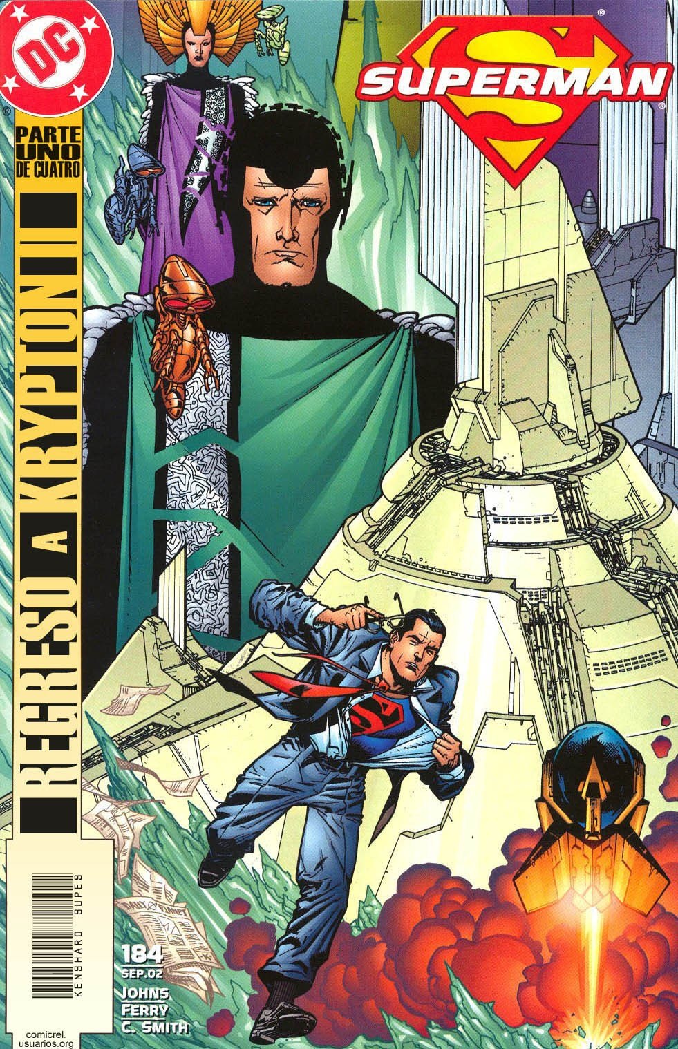 Portada ampliada de REGRESO A KRYPTON II