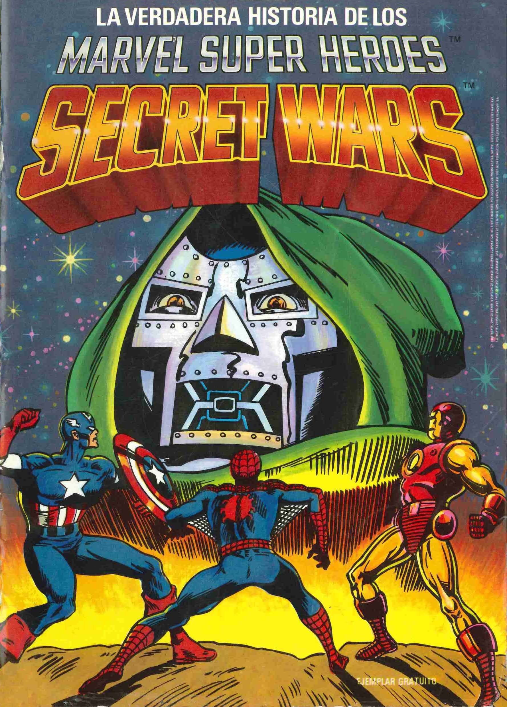 Portada ampliada de LA VERDADERA HISTORIA DE LOS MARVEL SUPER HEROES SECRET WARS