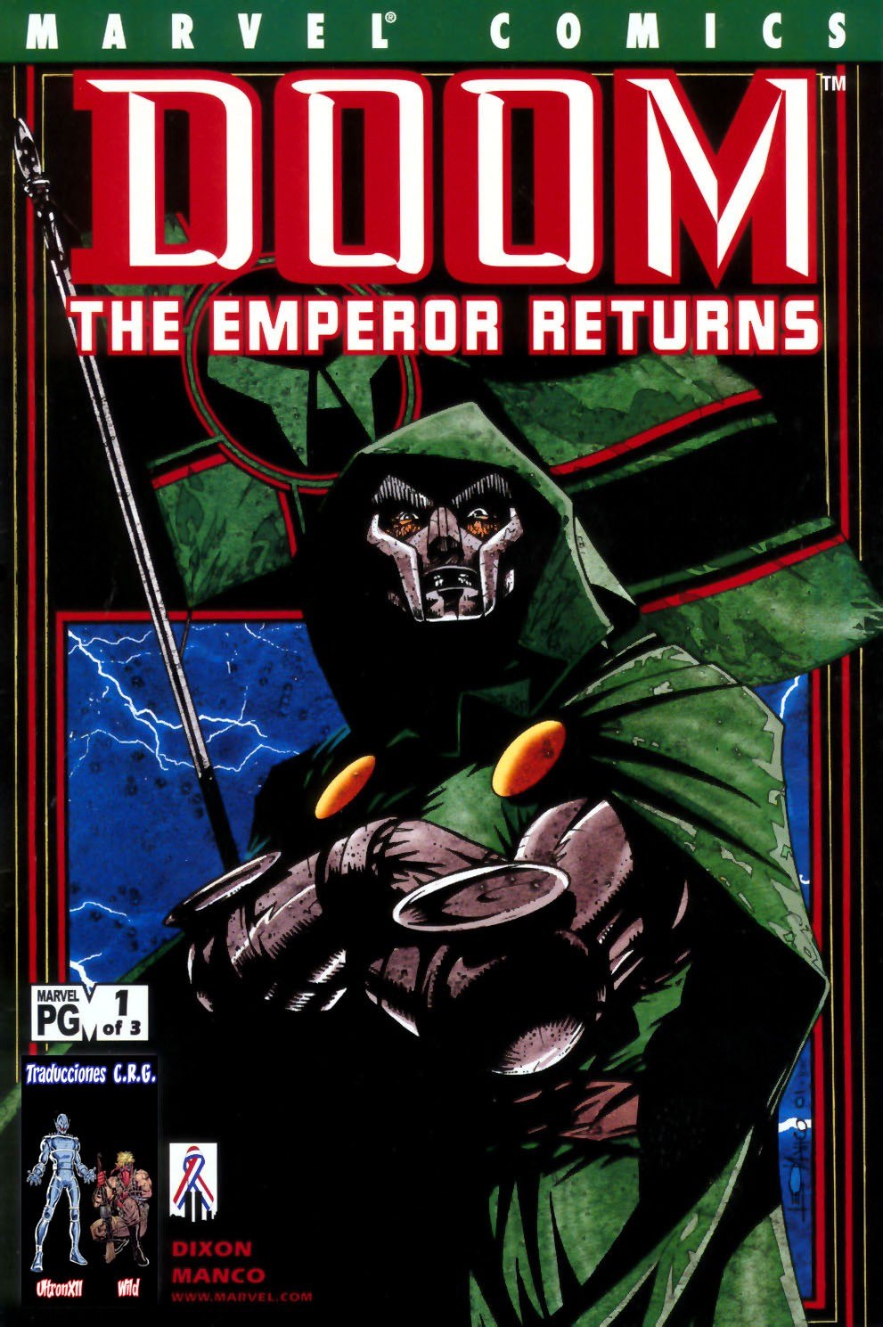 Portada ampliada de DOOM THE EMPEROR RETURNS