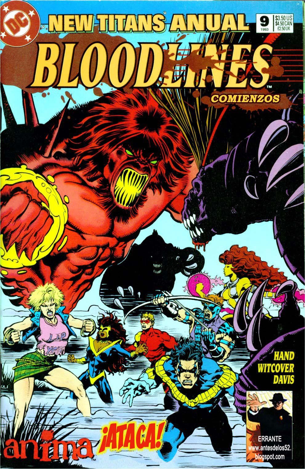 Portada ampliada de NEW TITANS ANUAL BLOOD LINES