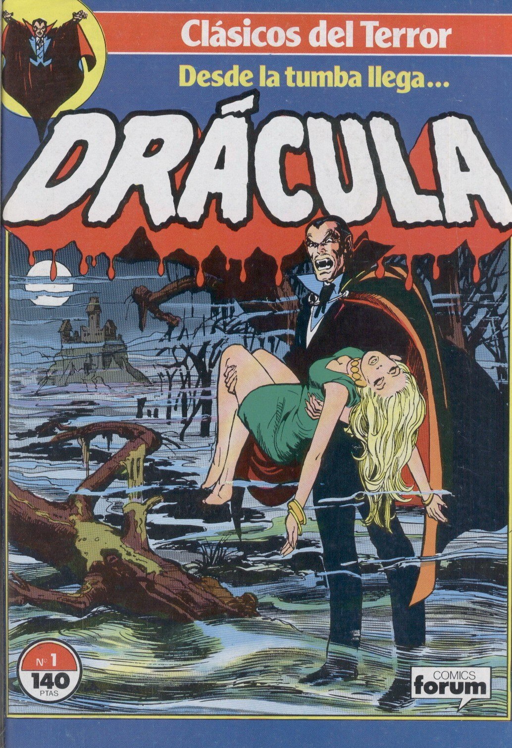 Portada ampliada de DRÁCULA