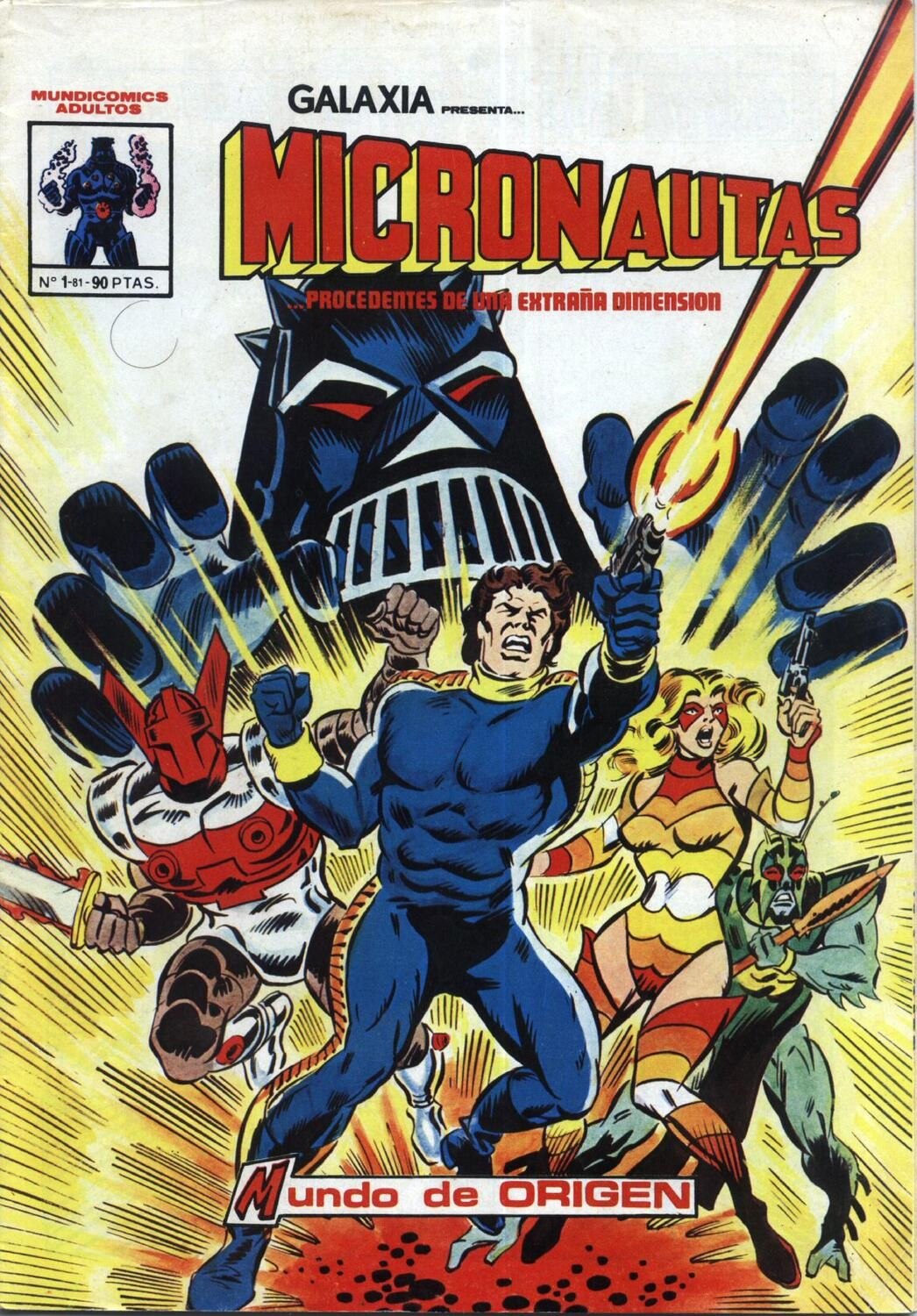 Portada ampliada de MICRONAUTAS