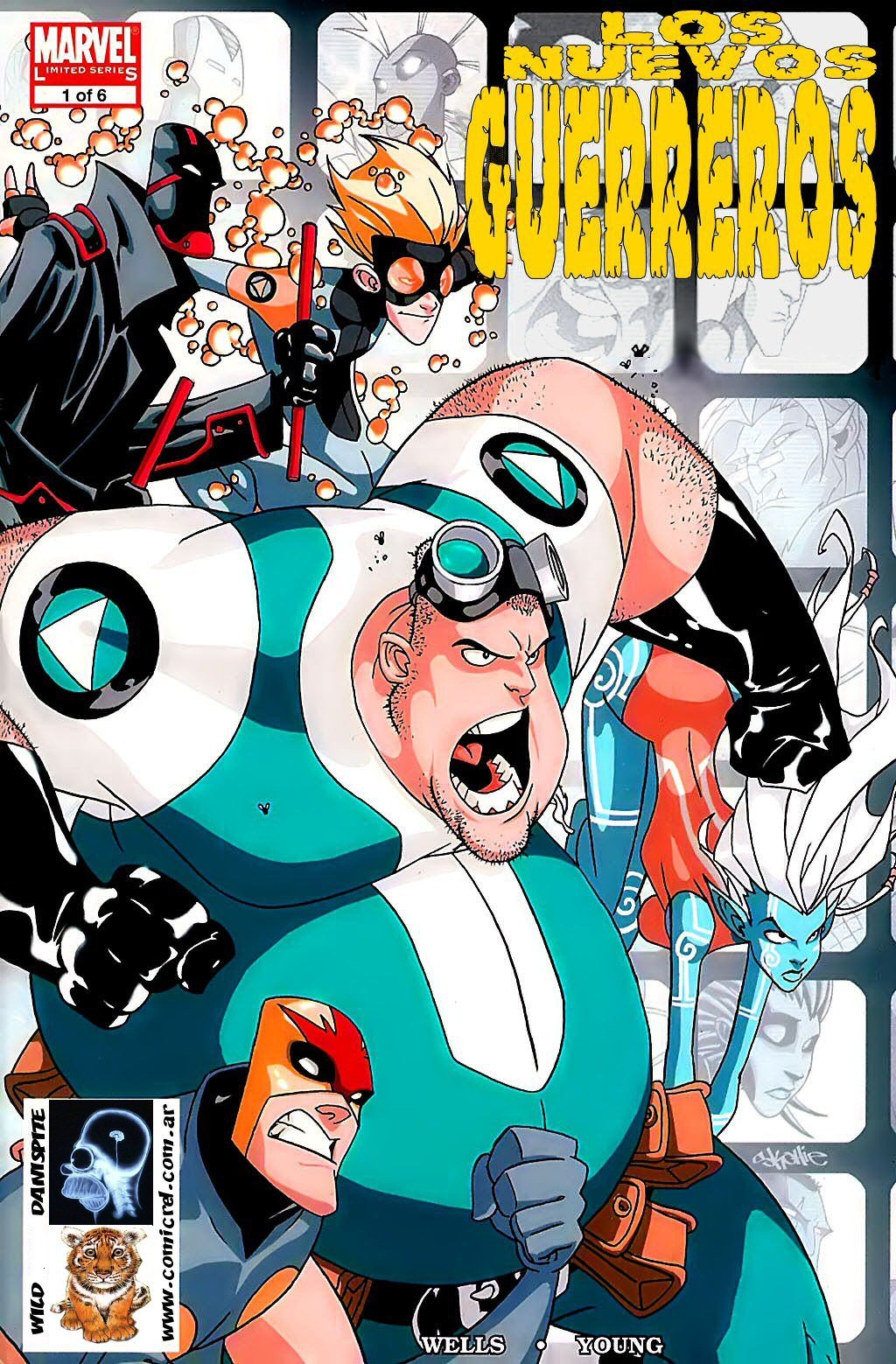 Portada ampliada de LOS NUEVOS GUERREROS