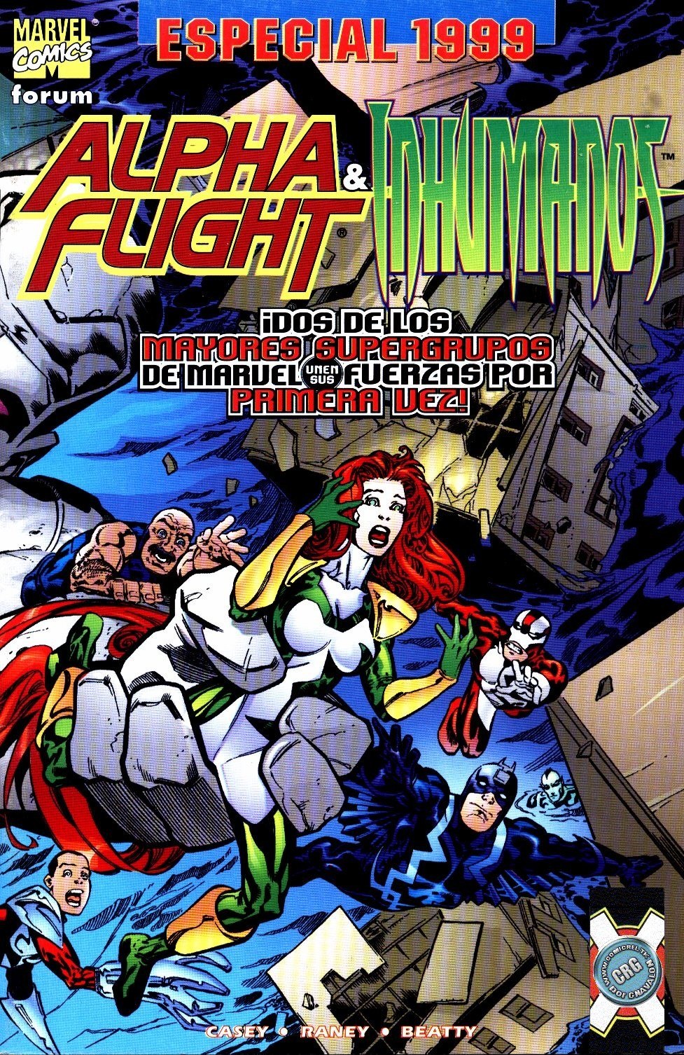 Portada ampliada de ALPHA & FLIGHT INHUMANOS