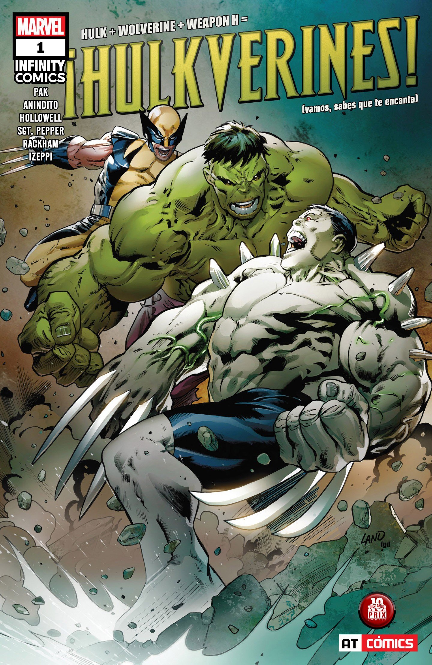 Portada ampliada de HULK - WOLVERINE - WEAPON H: HULKVERINES!