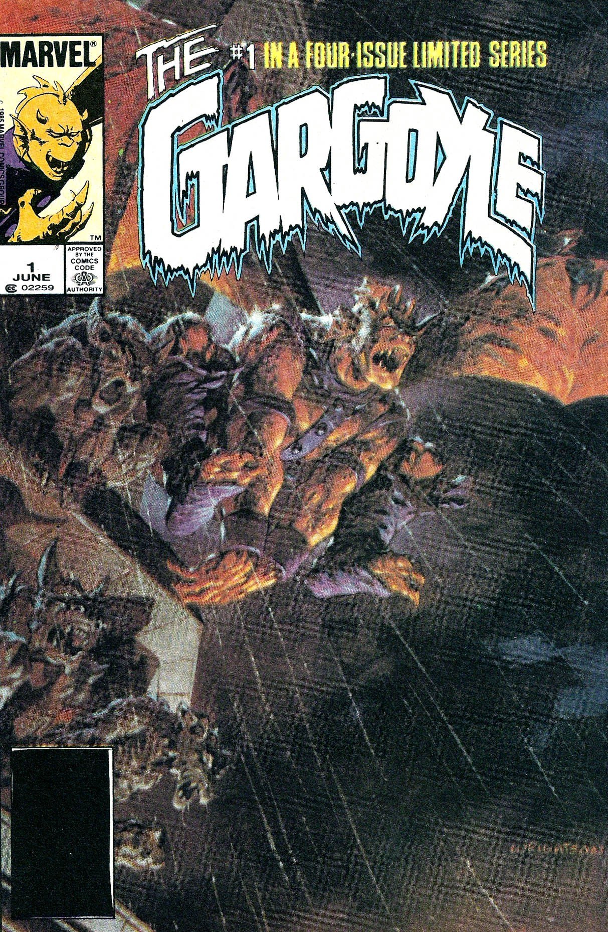 Portada ampliada de THE GARGOYLE
