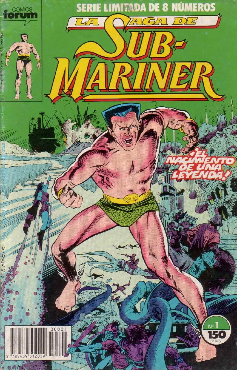 Portada ampliada de LA SAGA DE SUB-MARINER
