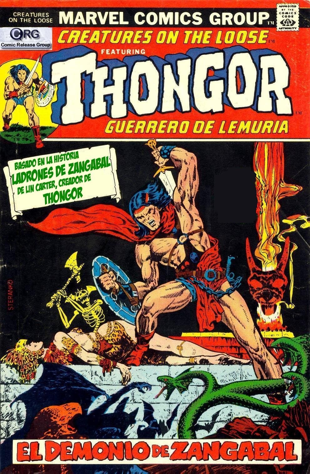 Portada ampliada de THONGOR GUERRERO DE LEMURIA