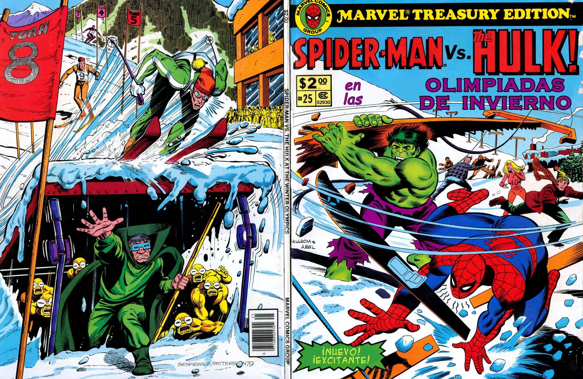 Portada ampliada de SPIDER-MAN vs. HULK! en las OLIMPIADAS DE INVIERNO