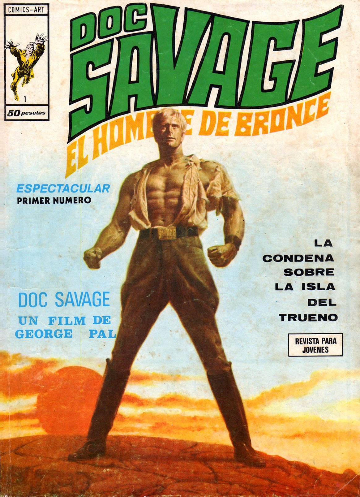 Portada ampliada de DOC SAVAGE EL HOMBRE DE BRONCE