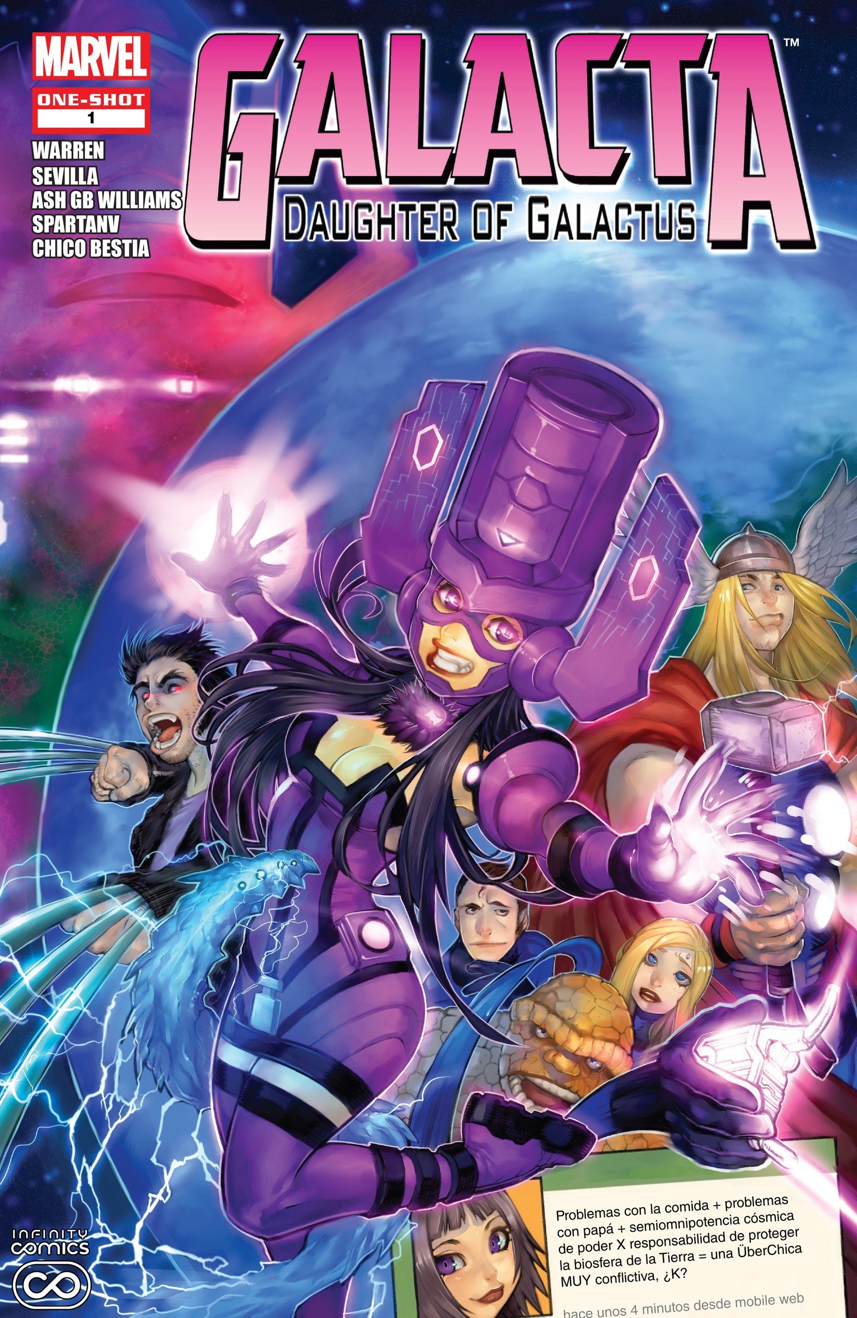 Portada ampliada de GALACTA DAUGHTER OF GALACTUS