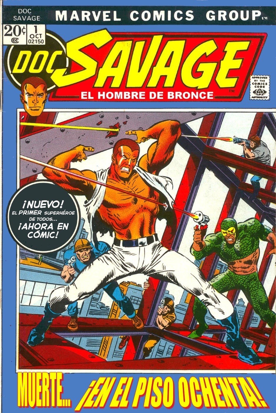 Portada ampliada de DOC SAVAGE EL HOMBRE DE BRONCE