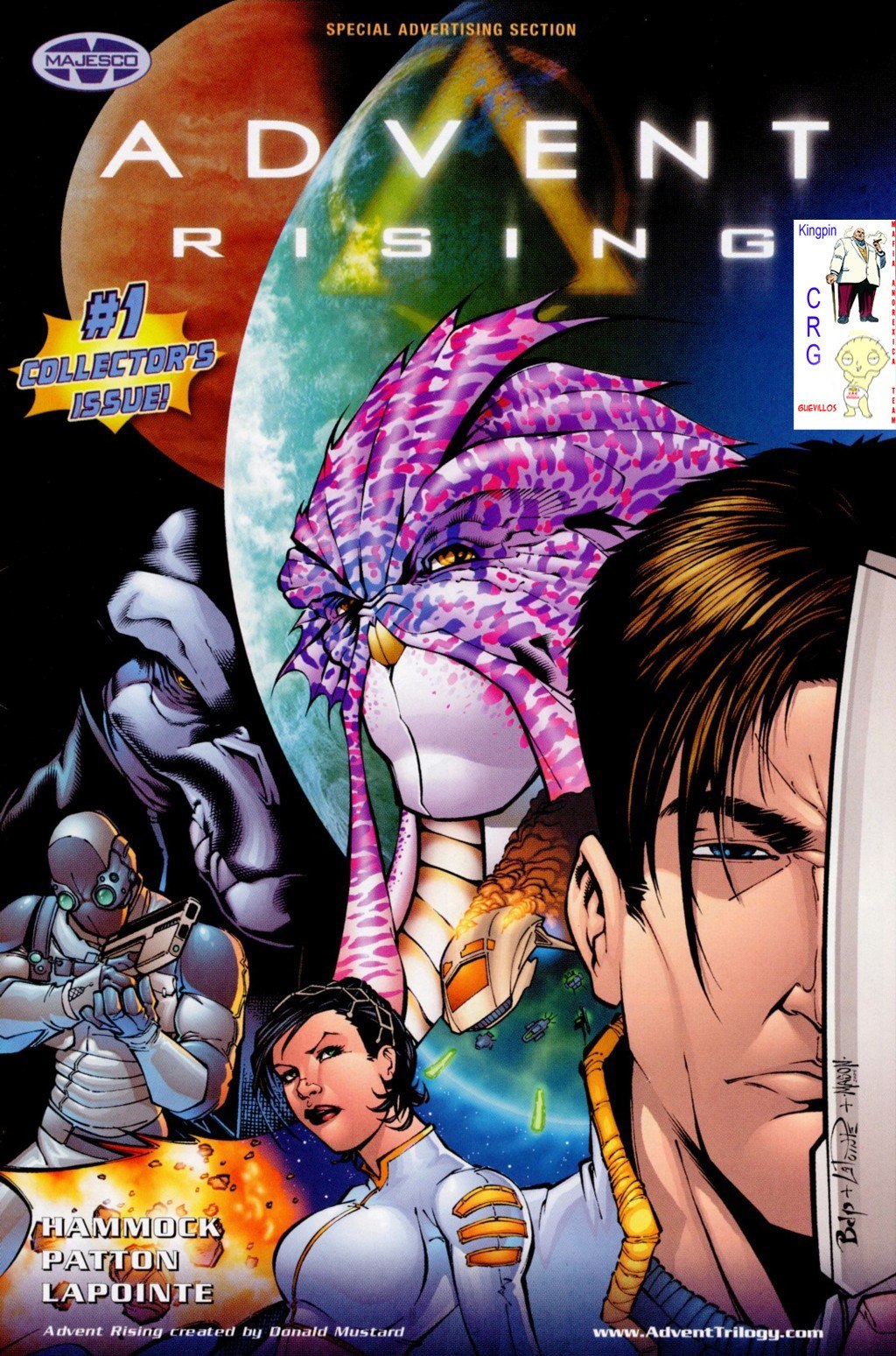 Portada ampliada de Advent Rising 01 by Kingpin & guevillos C.R.G.scan by firelord