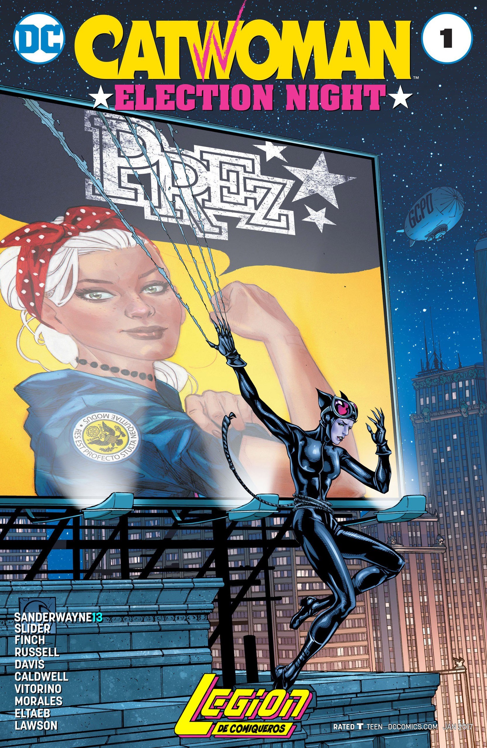 Portada ampliada de CATWOMAN ELECTION NIGHT