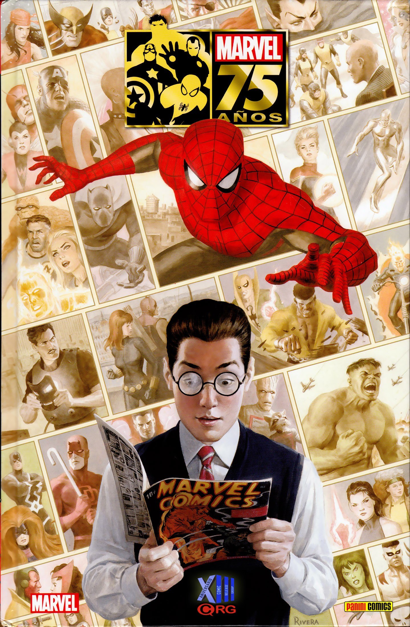 Portada ampliada de MARVEL 75 ANOS