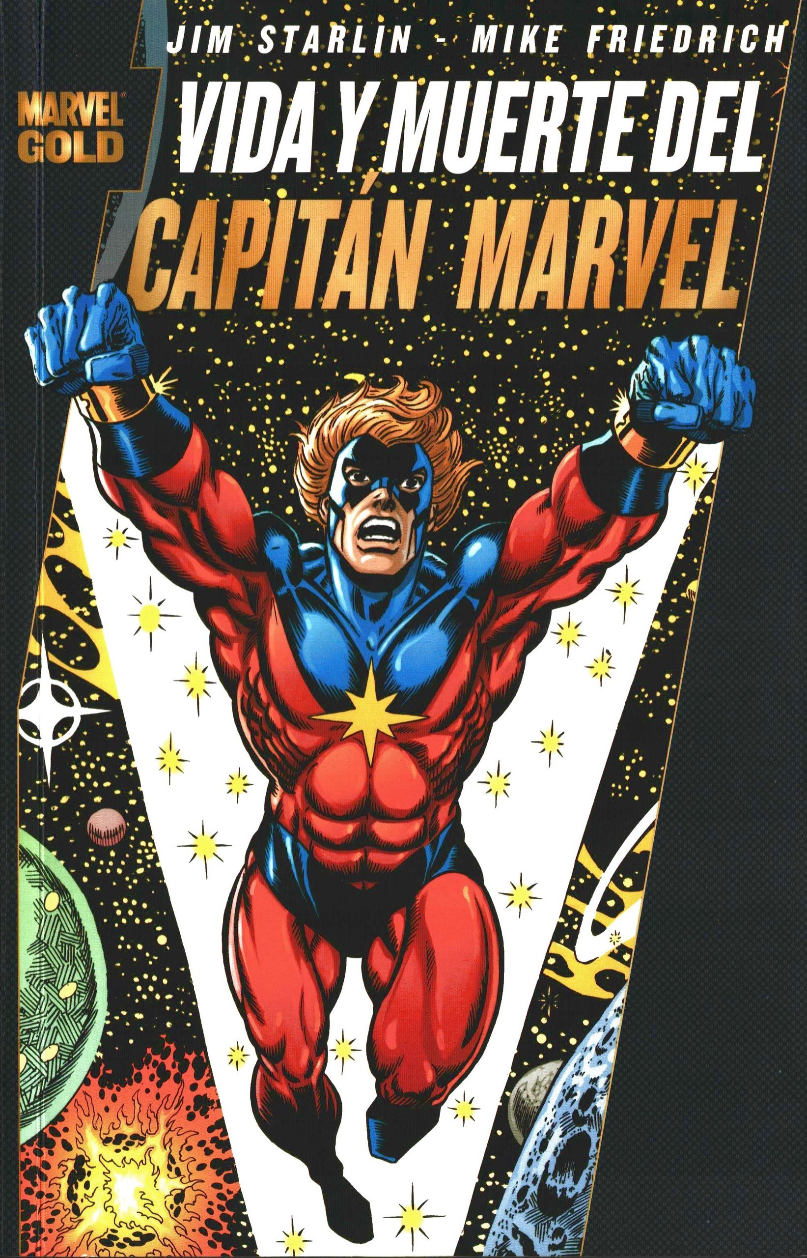 Portada ampliada de VIDA Y MUERTE DEL CAPITÁN MARVEL