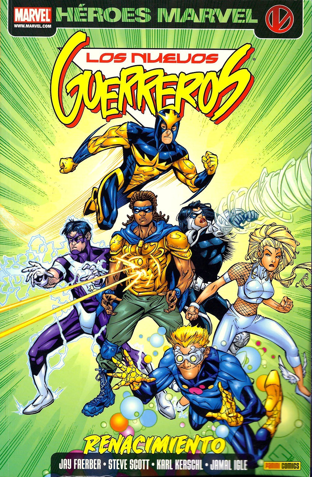 Portada ampliada de Los Nuevos Guerreros