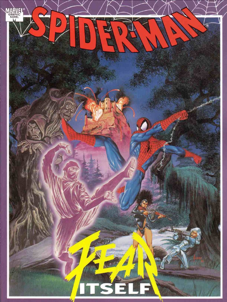 Portada ampliada de SPIDER-MAN FEAR ITSELF