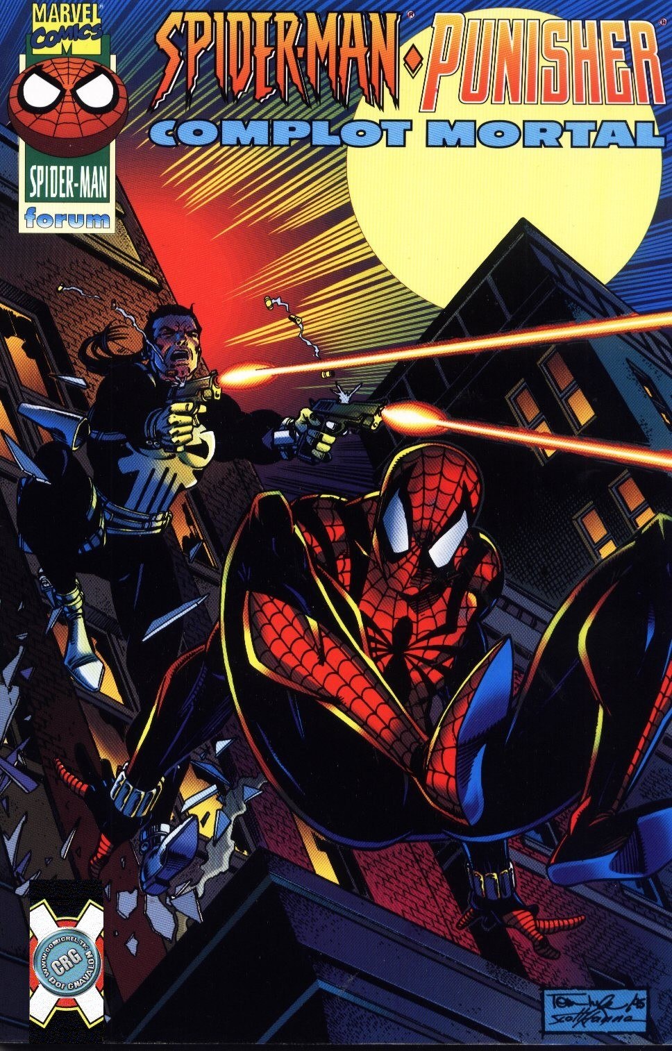 Portada ampliada de SPIDER-MAN PUNISHER COMPlot MORTAL