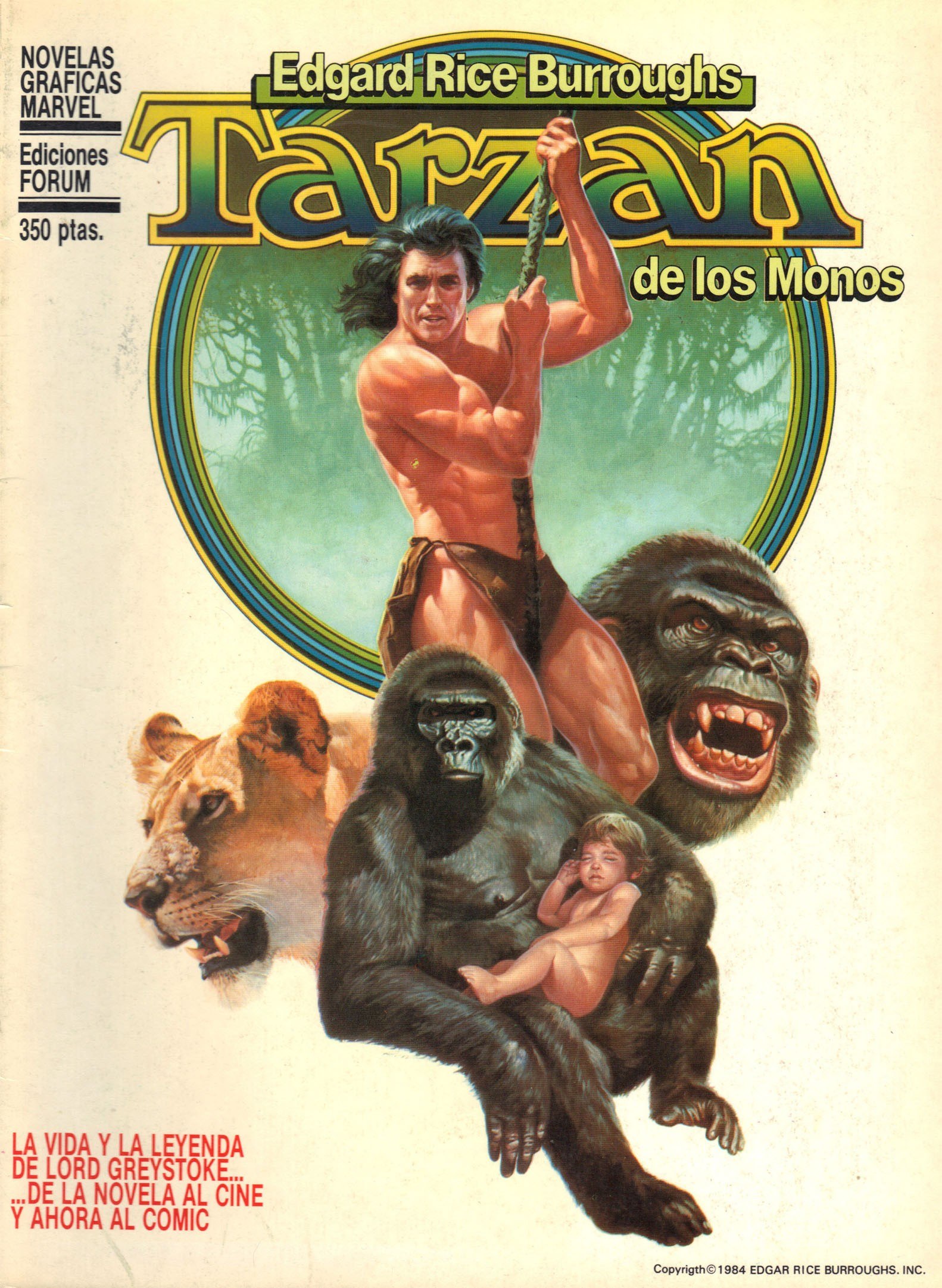 Portada ampliada de Tarzan de los Monos