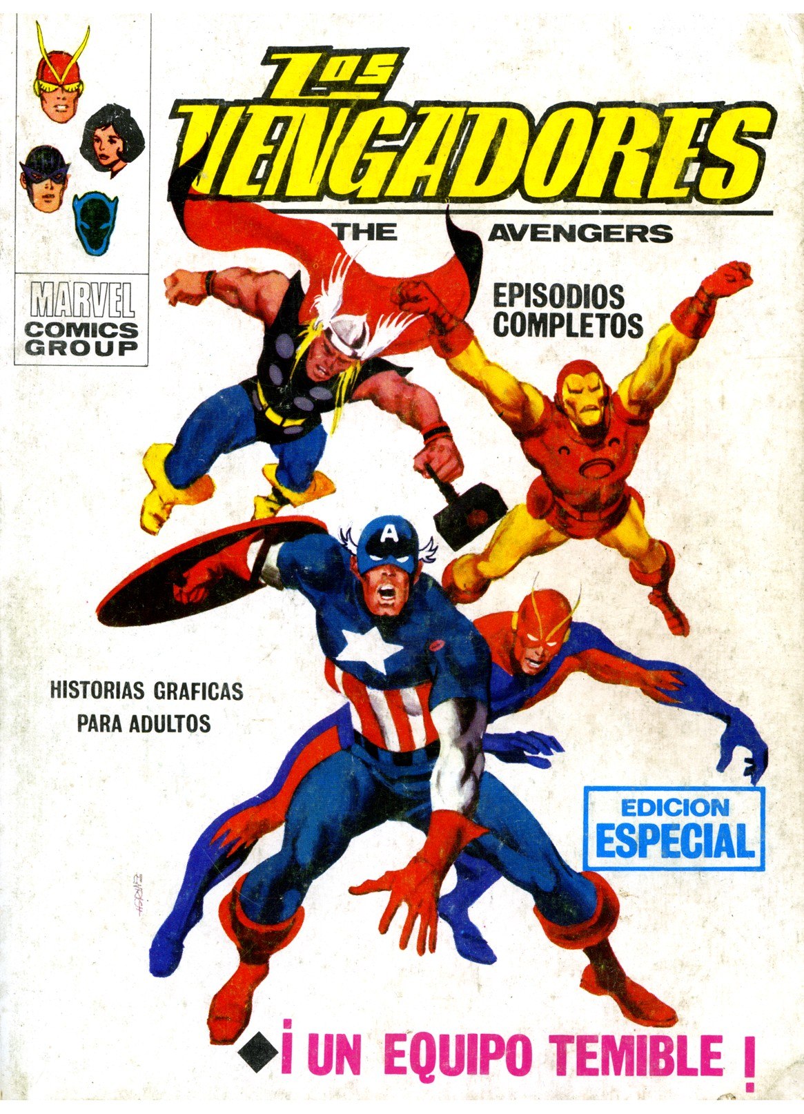 Portada ampliada de Los Vengadores