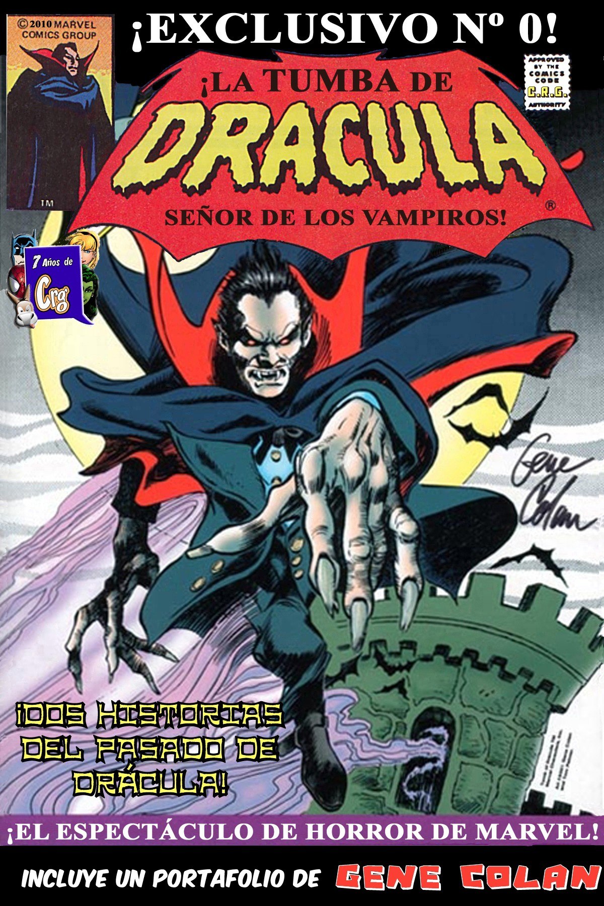 Portada ampliada de ¡EXCLUSIVO N° 0! :LA TUMBA DE DRACULA SEÑOR DE LOS VAMPIROS!