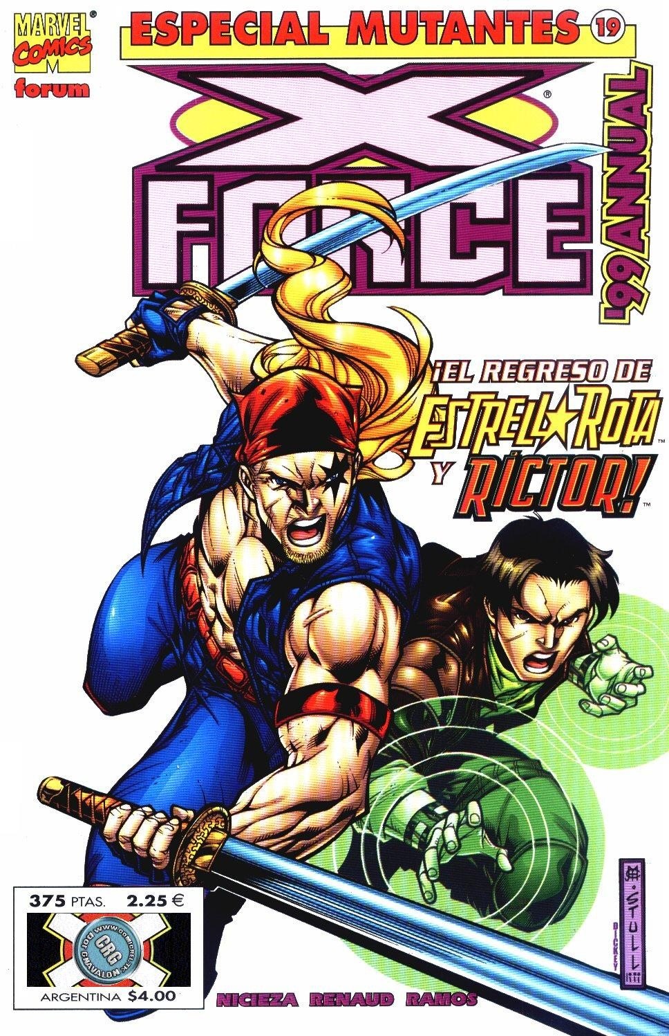 Portada ampliada de X-Force Annual #