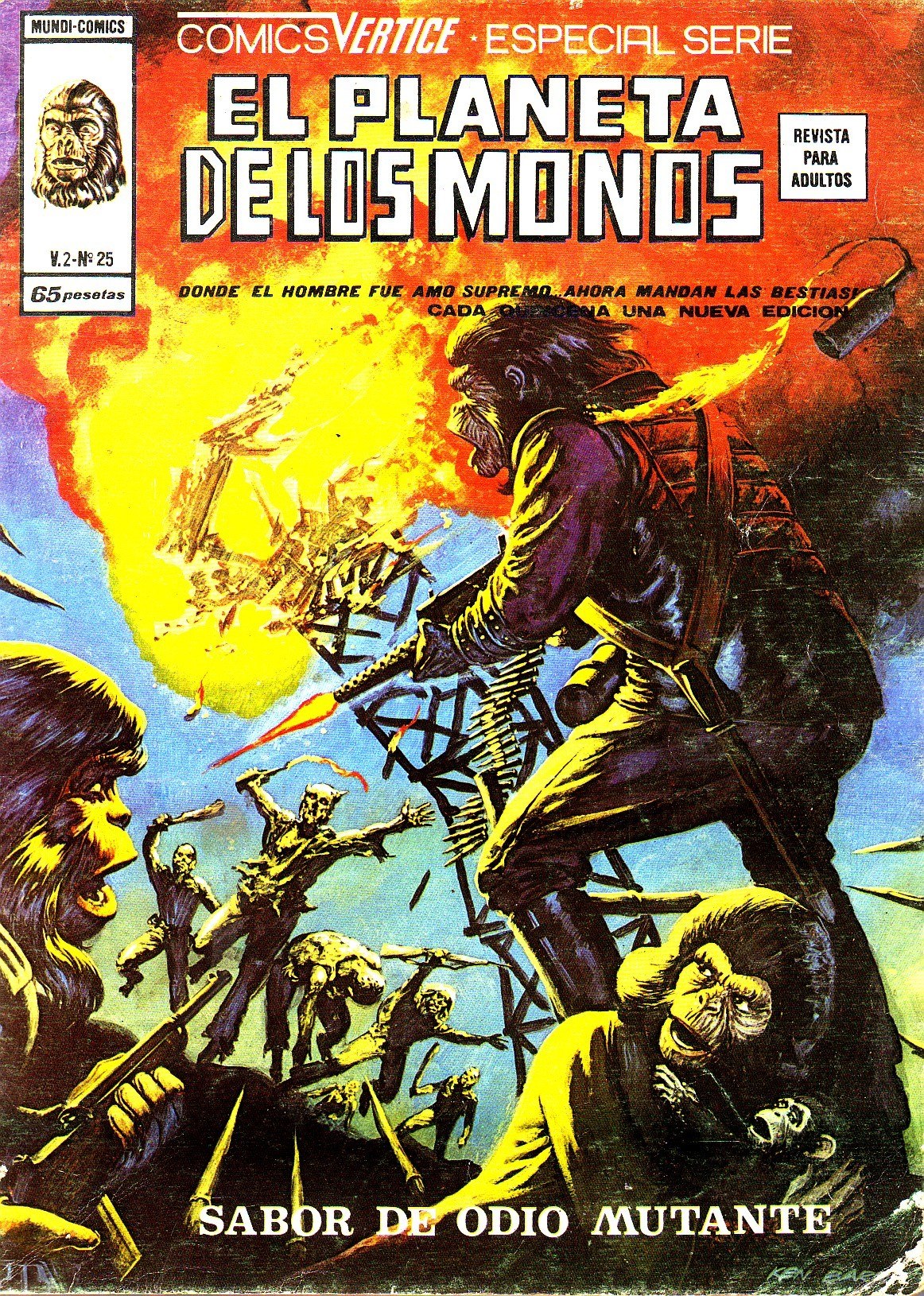 Portada ampliada de EL PLANETA DE LOS MONOS